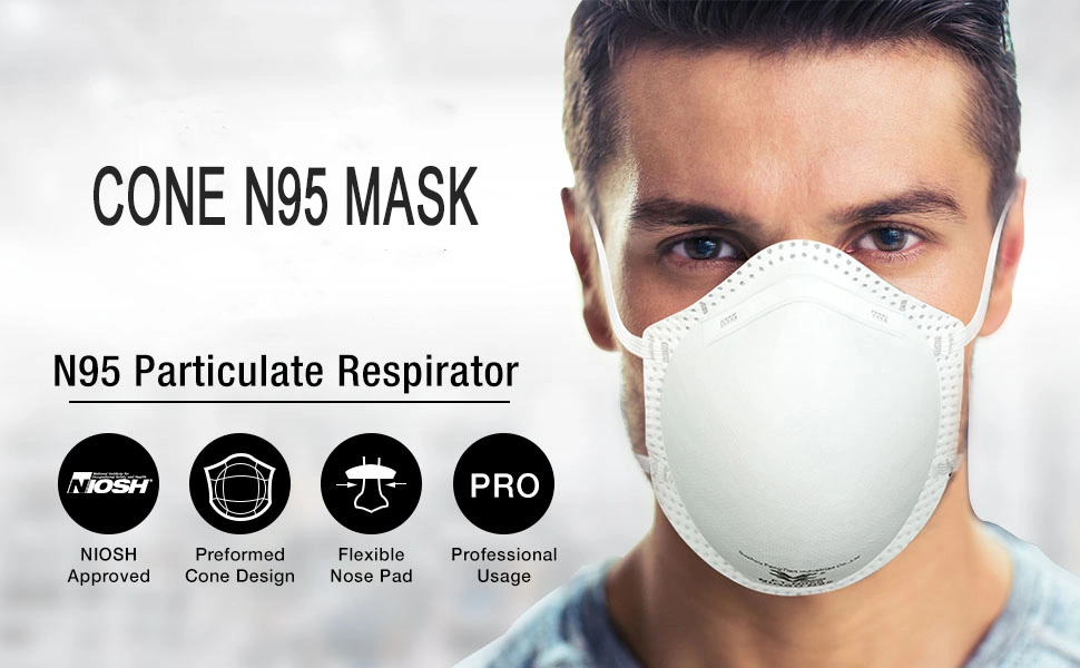 Wholesale FDA Standard Niosh N95 Comfortable Disposable 4ply Particulate Respirator Protective Dust Safety N95 Masks