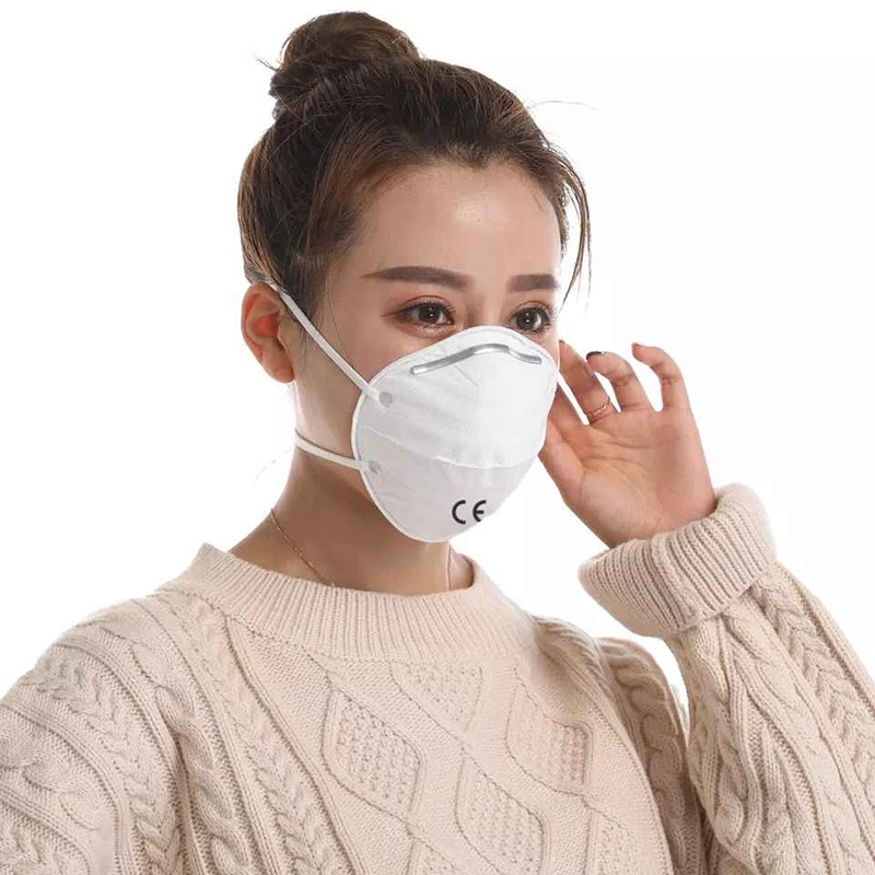 FFP2 N95 KN95 Folded Non-Valved Protective Respirator Mask
