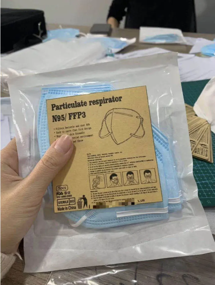 FFP1 FFP2/FFP3/N95 Folded Disposable Face Respirator Dust Mask N95