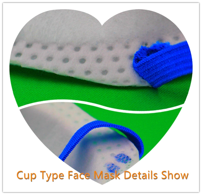 Factory Wholesale N95/KN95 Cup Shaped Disposable Protection Face Mask, Ear-Loop &amp; Tie-on