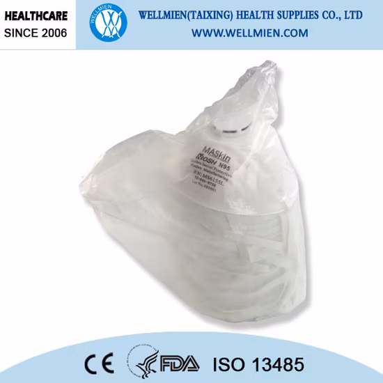 Disposable Earloop Non-Woven Folded N95 Anti Respirator Dust Face Mask with Valve