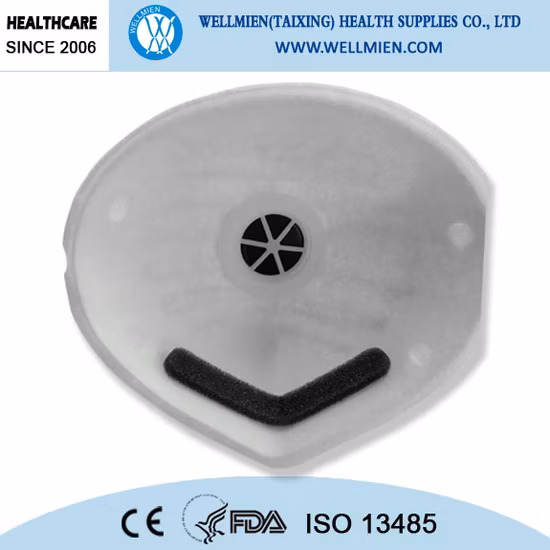 Disposable Earloop Non-Woven Folded N95 Anti Respirator Dust Face Mask with Valve